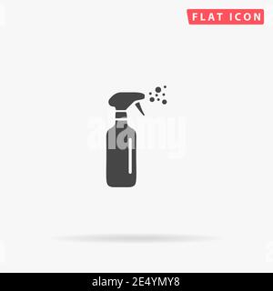 Spray Bottle flat vector icon. Hand drawn style design illustrations. Stock Vector