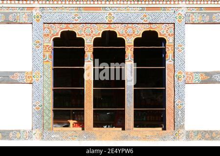 buddhist monastic school in gangtey in bhutan Stock Photo