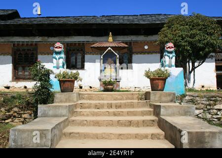 buddhist monastic school in gangtey in bhutan Stock Photo