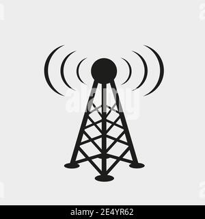 5g tower antenna communication icon Stock Vector
