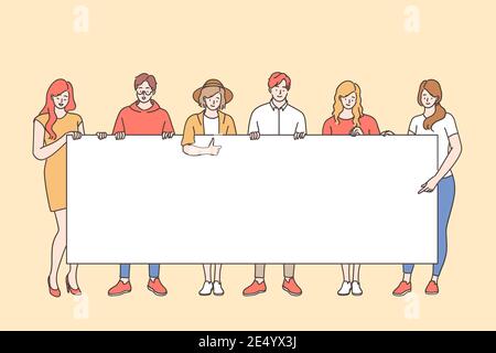 Protesters or activists concept Stock Vector