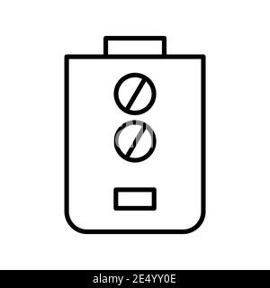 Water heater outline icon vector illustration. Stock Vector