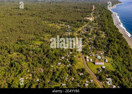 Aerial view of Bougainville, Papua New Guinea