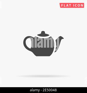 Kettle flat vector icon. Hand drawn style design illustrations. Stock Vector
