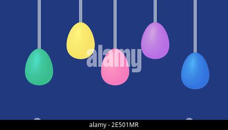 Easter eggs banner for web, cards, grittings Stock Vector