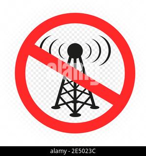 no 5g prohibition sign symbol Stock Vector