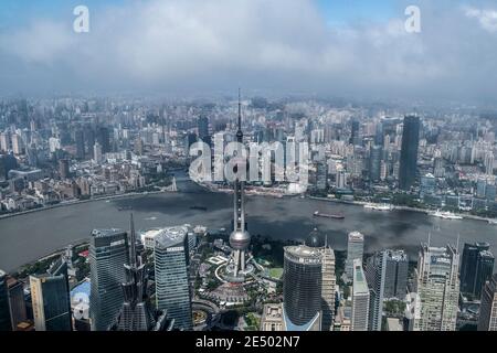 Shanghai buildings, China, oct 2019 Stock Photo