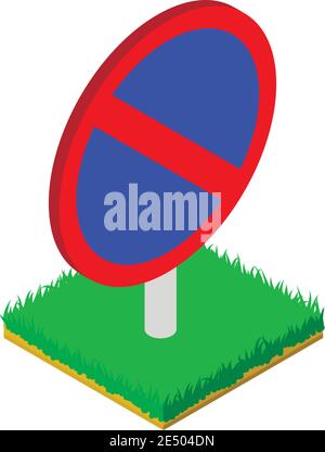 No parking icon. Isometric illustration of no parking vector icon for web Stock Vector