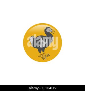 dodo cute cartoon icon vector on a white background.EPS 10 Stock Vector