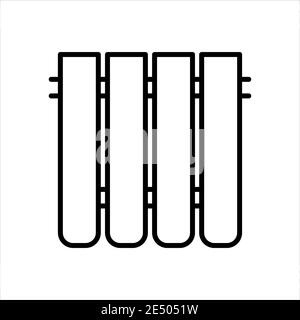 Heating radiator set icon isolated on white background. Stock Vector