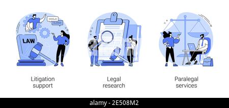 Law firm abstract concept vector illustrations. Stock Vector