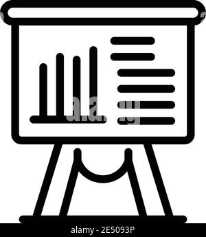 Custmer banner presentation icon. Outline custmer banner presentation vector icon for web design isolated on white background Stock Vector