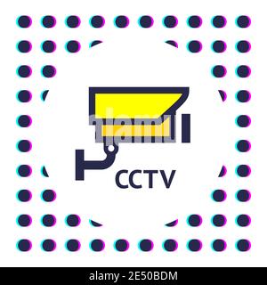 CCTV sticker. Video surveillance Stock Vector