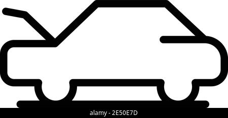 Open front dashboard icon. Outline open front dashboard vector icon for web design isolated on white background Stock Vector