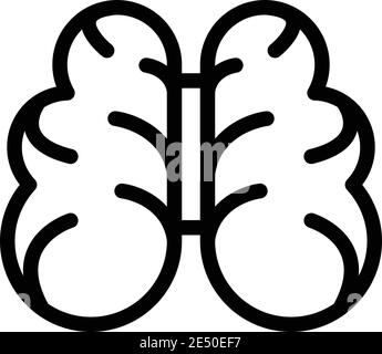 Cell brain icon. Outline cell brain vector icon for web design isolated on white background Stock Vector
