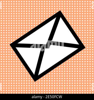 Mail envelope icon isolated on color background. Vector illustration. Stock Vector