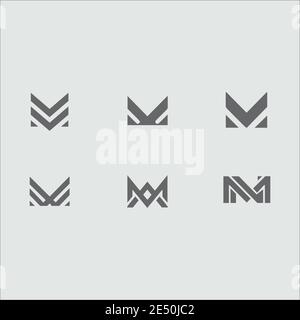 letter M logo marks, musical logo, inspirational logo vector and monogram design element vector Stock Vector