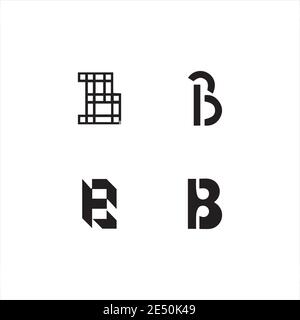 Initial letter B logo icon design template elements one color monograms vector Stock Vector