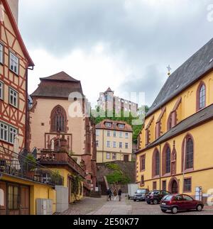 city view of Wertheim am Main in Southern Germany at summer time Stock Photo