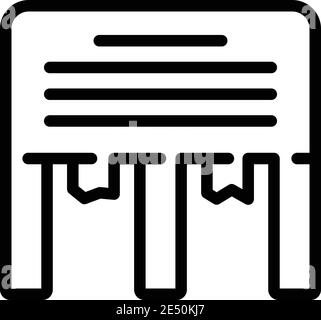 Customer ticket icon. Outline customer ticket vector icon for web design isolated on white background Stock Vector