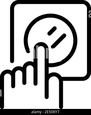 Turn on energy icon. Outline turn on energy vector icon for web design isolated on white background Stock Vector