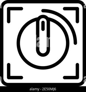 Power electric light icon. Outline power electric light vector icon for web design isolated on white background Stock Vector