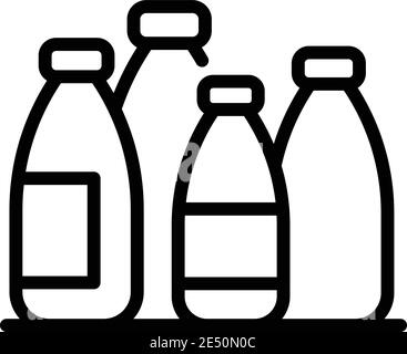 Shop bottle garbage icon. Outline shop bottle garbage vector icon for web design isolated on white background Stock Vector
