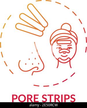 Pore strips concept icon Stock Vector