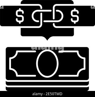 Parlay black glyph icon Stock Vector