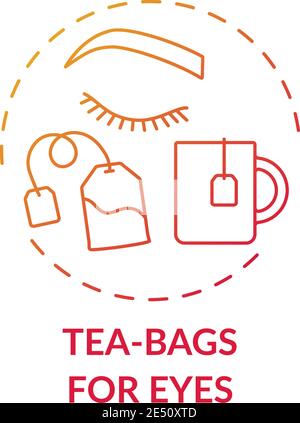 Tea-bags for eyes concept icon Stock Vector
