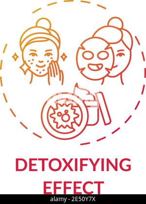 Detoxifying effect concept icon Stock Vector