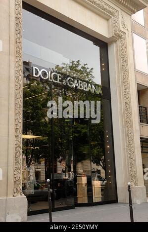 Dolce Gabbana store Avenue Montaigne in Paris France on April