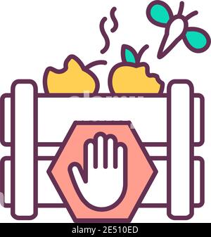 Eliminating outside services RGB color icon Stock Vector