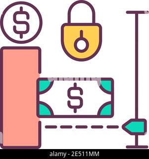 Operations optimization RGB color icon Stock Vector