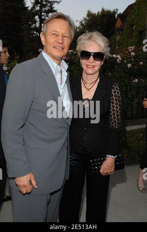 Michael York and wife Patricia McCallum arrive at the Britweek launch party held at the British Consul General's residence in Los Angeles, CA, USA on Thursday, April 24, 2008. Photo by Lionel Hahn/ABACAPRESS.COM Stock Photo