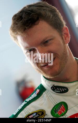 Dale Earnhardt Jr. during practice for the Aaron's 499 at the Talladega Superspeedway in Talladega, AL, USA on April 25. 2008. Photo by Matthew Thacker/Cal Sport Media/Cameleon/ABACAPRESS.COM Stock Photo