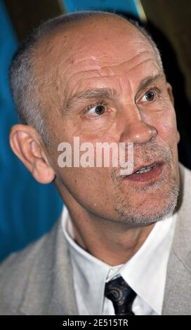 US actor John Malkovich attends a press conference for his performance ...