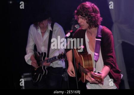 British lead singer Luke Pritchard from the Kooks performs live on stage during 19th edition of the 'Inrocks' music festival, at Paris, France, on November 10, 2006. Photo by DS/ABACAPRESS.COM Stock Photo