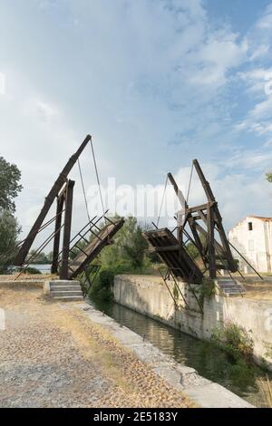 France Provence Arles Langlois Bridge, Depicted By Van Gough In Numerous Works Stock Photo