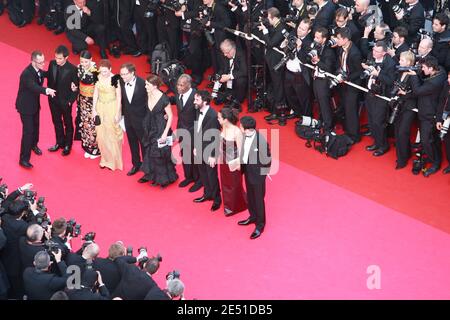 Cast members of 'Blindness' seen arriving at the Palais des Festivals in Cannes, France, May 14, 2008, for the screening of Fernando Meirelles' film 'Blindness' presented in competition and opening of the 61st International Cannes Film Festival. Photo pool by Arsov/ABACAPRESS.COM Stock Photo