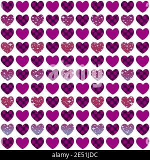 filling in multicolored forms of hearts Stock Photo