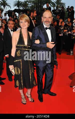 Jean-Pierre Darroussin and his wife seen arriving at the Palais des Festivals in Cannes, Southern France, May 20, 2008, for the screening of Clint Eastwood's Changeling presented in competition at the 61st Cannes Film Festival. Photo by Hahn-Nebinger-Orban/ABACAPRESS.COM Stock Photo