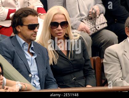 Henri Leconte and his wife Florentine attend the third tour of the French Tennis Open at Roland Garros arena in Paris, France on May 31, 2008. Photo by Giancarlo Gorassini/ABACAPRESS.COM Stock Photo