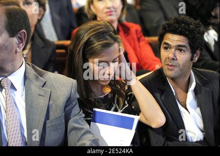 Jamel Debbouze and his wife Melissa Theuriau attend the inauguration of Jacques Chirac Foundation at Quai Branly Museum in Paris, France on June 9, 2008. Photo by Mousse/ABACAPRESS.COM Stock Photo
