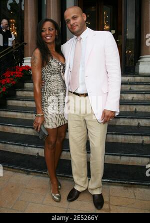 US Singer Mel B and her boyfriend leave the 'Hotel de Paris' during the 48th Monte-Carlo TV Festival in Monaco on June 11 2008. Photo by Denis Guignebourg/ABACAPRESS.COM Stock Photo