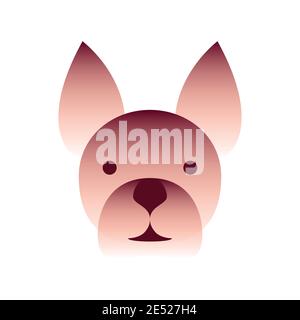 Vector dog in gradient style. Digital art Stock Vector