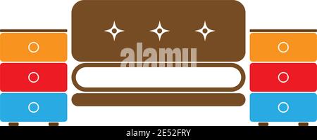 Furniture logo icon vector flat design template Stock Vector