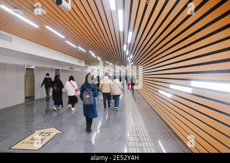 SHANGHAI, CHINA - JANUARY 15, 2021 - A Louis Vuitton store in a