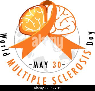 World Multiple Sclerosis Day logo or banner illustration Stock Vector