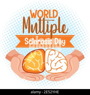 World Multiple Sclerosis Day logo or banner illustration Stock Vector
